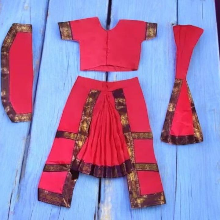 Traditional Bharat Natyam Dance Dress – Authentic Attire for Classical Indian Dance Performances