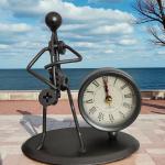 Elegant Decorative Musical Metal Stand with Clock - Timeless Home Decor