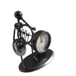 Elegant Decorative Musical Metal Stand with Clock - Timeless Home Decor