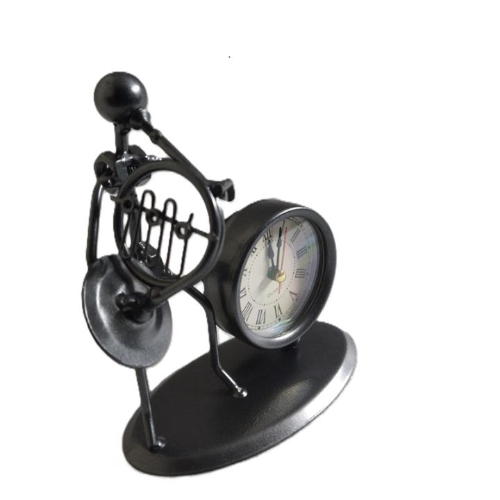 Elegant Decorative Musical Metal Stand with Clock - Timeless Home Decor