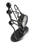 Elegant Decorative Musical Metal Stand with Clock - Timeless Home Decor