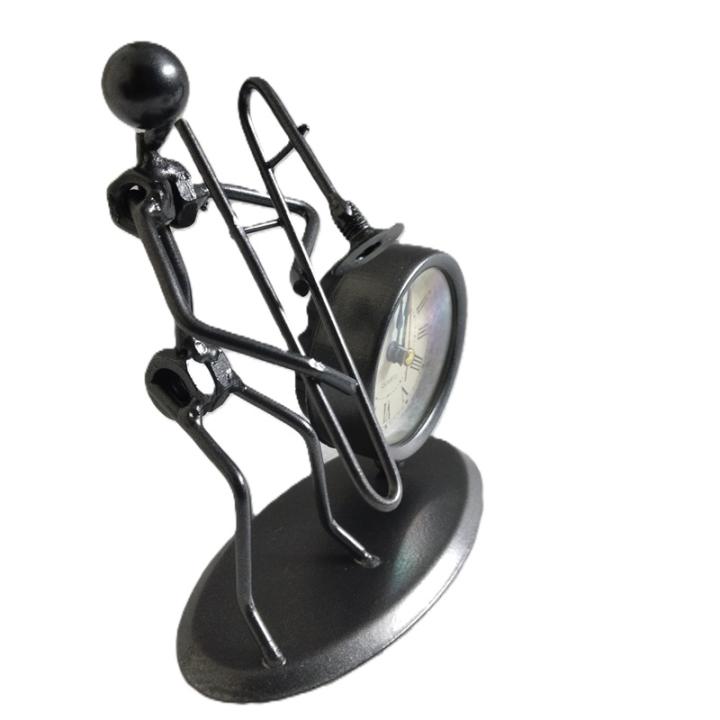 Elegant Decorative Musical Metal Stand with Clock - Timeless Home Decor