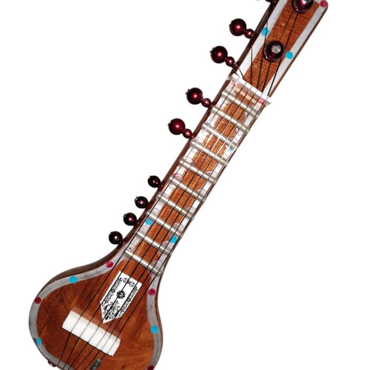 Miniature Sitar Musical Instrument – Handcrafted Decor for Classical Music Enthusiasts
