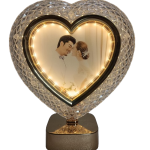 Heart Shape Photo Frame with Touch LED Light - Illuminate Your Memories