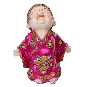Adorable Baby Pink Buddha Idol - Invite Serenity into Your Home