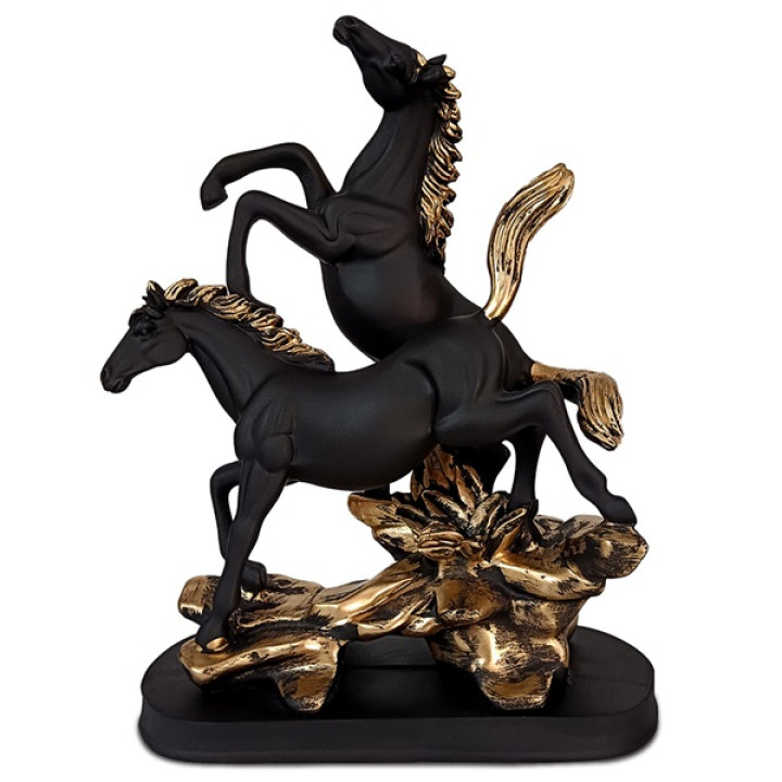 Graceful Horse Pair Idol for Elegant Home Decor