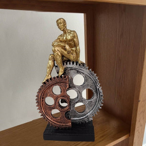 Futuristic In Half Gear Machine Man Idol Set of 1 - A Unique Blend of Art and Technology