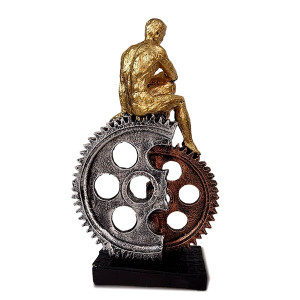 Futuristic In Half Gear Machine Man Idol Set of 1 - A Unique Blend of Art and Technology