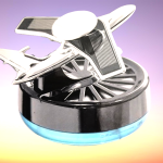 Solar-Powered Aeroplane Model Car Aroma Diffuser with Extra 10 ML Fragrance Aroma - Enjoy Freshness On-The-Go!