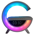 G Shape Bluetooth Speaker with Wireless Charging, FM Radio, AM Radio, and Multi-Color LED Lights - Your Ultimate Entertainment Hub